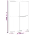 Miroir mural noir 30x40 cm rectangulaire fer