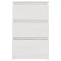 Tables de chevet 2 pcs Blanc 40x29,5x64 cm Bois de pin solide