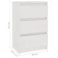 Tables de chevet 2 pcs Blanc 40x29,5x64 cm Bois de pin solide