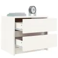 Tables de chevet 2 pcs blanc 40x31x35,5 cm bois de pin massif