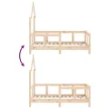 Cadre de lit pour enfant 70x140 cm bois de pin massif