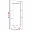 Miroir mural noir 30x60 cm rectangulaire fer