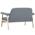 Canapé à 2 places Tissu Gris clair
