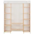 Garde-robe Blanc 135 x 40 x 170 cm Tissu
