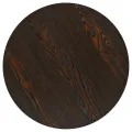 Table de bistro MDF et acier Rond 60 x 75 cm Frêne foncé