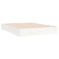 Cadre de lit blanc bois massif 140x200 cm