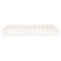 Cadre de lit blanc bois massif 140x200 cm