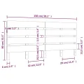 Tête de lit Blanc 150x3x80 cm Bois massif de pin
