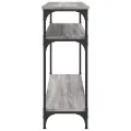 Table console sonoma gris 100x29x75 cm bois d'ingénierie