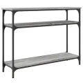 Table console sonoma gris 100x29x75 cm bois d'ingénierie