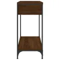 Table console chêne marron 75x34,5x75 cm bois d'ingénierie
