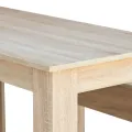 Table de salle à manger et bancs 3 pcs Aggloméré Chêne