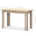 Table de salle à manger et bancs 3 pcs Aggloméré Chêne