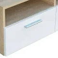Meuble TV 2 pcs Aggloméré 95 x 35 x 36 cm Chêne et blanc