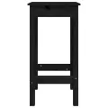 Ensemble de bar 5 pcs Noir Bois de pin massif