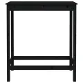 Ensemble de bar 5 pcs Noir Bois de pin massif