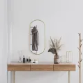 Miroir mural Doré 80x35 cm Ovale