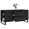 Table basse noir 102x44,5x50 cm bois d'ingénierie