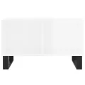 Table basse Blanc brillant 60x50x36,5 cm Bois d'ingénierie