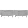 Tables basses 2 pcs gris béton 50x46x35 cm bois d'ingénierie