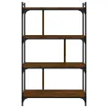 Bibliothèque 4 niveaux chêne brun 76x32x123cm bois d'ingénierie
