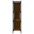 Bibliothèque 4 niveaux chêne brun 76x32x123cm bois d'ingénierie