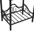 Table de chevet 2 pcs Acier et verre trempé 45x30,5x60 cm Noir