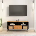 Meuble TV 100x33x46 cm bois d'acacia solide