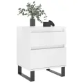 Tables de chevet 2 pcs blanc brillant 40x35x50 cm