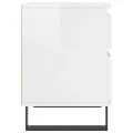 Tables de chevet 2 pcs blanc brillant 40x35x50 cm