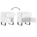 Tables de chevet 2 pcs blanc brillant 40x35x50 cm