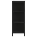 Buffet noir 70x30x80 cm bois d'ingénierie