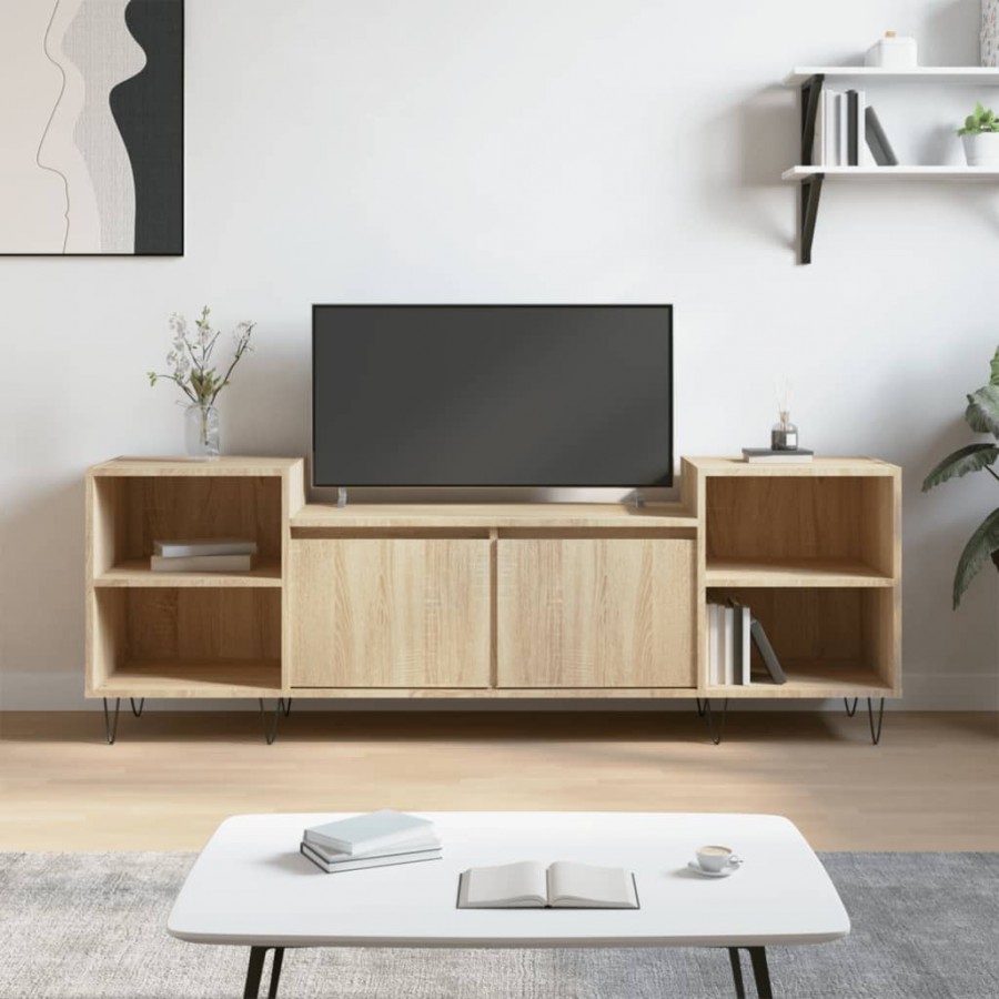 Meuble TV Chêne sonoma 160x35x55 cm Bois d'ingénierie