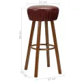 Chaises de bar lot de 2 marron similicuir