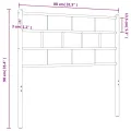 Tête de lit métal blanc 75 cm