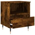 Table de chevet chêne fumé 40x35x50 cm bois d’ingénierie