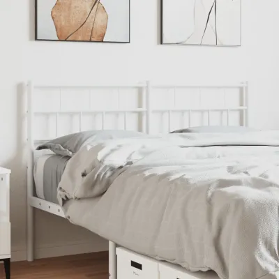 Tête de lit métal blanc 140 cm