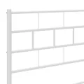 Tête de lit métal blanc 140 cm