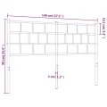 Tête de lit métal blanc 140 cm