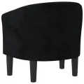 Fauteuil cabriolet noir velours