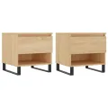 Tables basses 2 pcs chêne sonoma 50x46x50 cm bois d'ingénierie