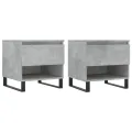 Tables basses 2 pcs gris béton 50x46x50 cm bois d'ingénierie