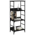 Bibliothèque noir 50x33x117,5 cm bois d'ingénierie