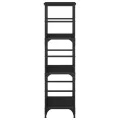 Bibliothèque noir 50x33x117,5 cm bois d'ingénierie