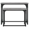 Table basse gigogne 2 pcs sonoma gris bois d'ingénierie
