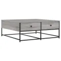 Table basse sonoma gris 100x99x40 cm bois d'ingénierie