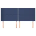 Tête de lit avec oreilles Bleu 183x16x118/128 cm Tissu