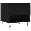 Table basse noir 50x46x50 cm bois d’ingénierie