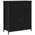 Buffet noir 70x30x80 cm bois d'ingénierie