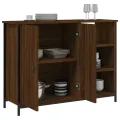 Buffet chêne marron 100x33x75 cm bois d'ingénierie